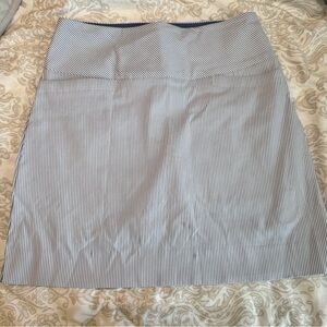 S.C & CO Light blue and white Striped Women's Skort